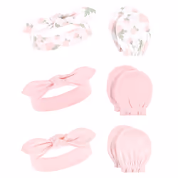 Hudson Baby 10156165_Roses_0-6M, Gants, Chapeau, Femelle, Bébé (0-2 ans), 0-6 M