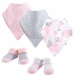 Hudson Baby 10156206_PinkRose, Bavoir bandana, Femelle, Bébé (0-2 ans), 5 pièce(s), Coton