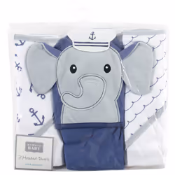 Hudson Baby 10357991_SAILORELEPHANT_ONESIZE serviette pour bébé Coton