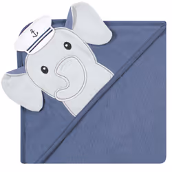 Hudson Baby 10357991_SAILORELEPHANT_ONESIZE serviette pour bébé Coton