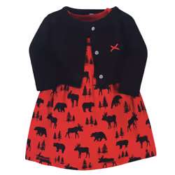 Hudson Baby 10159747_REDMOOSEBEAR_6-9M Robe