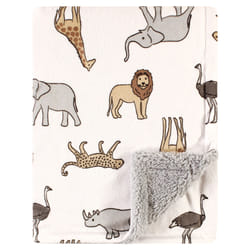 Hudson Baby 10259804_MODERNNEUTRALSAFARI_ONESIZE Couverture pour bébé Garçon