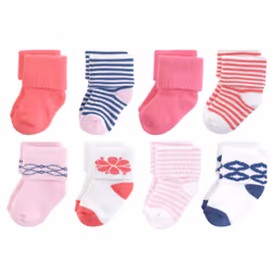 Touched By Nature 10766429_Flower_0-6, Bébé (0-2 ans), Femelle, 0-6 M, 8 paire(s)