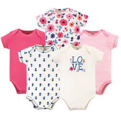Touched By Nature 10166803_GardenFloral_3-6, Body, Femelle, 3-6 M, Bébé (0-2 ans), Coton, 5 pièce(s)
