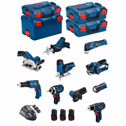 BOSCH Kit 12V BMK10-28CD3 (GSR12V-15+GTB12V-11+GDR12V-105+GWS12V-76+GST12V-70+GKS12V-26+GOP12V-28+GSA12V-14+GLI12V-80+GHO12V- ...