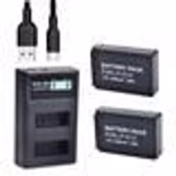 Batterie de Rechange 2 Pcs et Chargeur Double Rapide pour Canon EOS M M2 M10 M50 M50 Mark II M100 M200 Rebel SL1 PowerShot