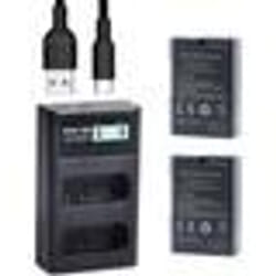 QUMOX EN-EL14 EN-EL14a Batterie (2 Pcs) et LCD USB Chargeur Double pour Nikon D5500 D5300 D3300 D5100 D5200 D3100 Nikon Df