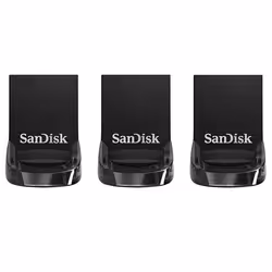 Lot de 3 SanDisk 128 Go Ultra Fit USB 3.2 Clé USB des vitesses allant jusquà 400 Mo/s