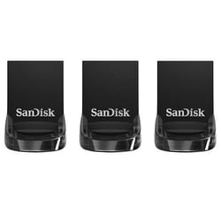 Lot de 3 SanDisk 128 Go Ultra Fit USB 3.2 Clé USB des vitesses allant jusquà 400 Mo/s