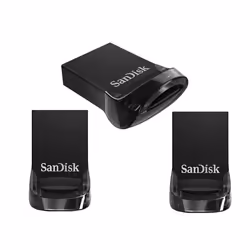 Lot de 3 SanDisk 256 Go Ultra Fit USB 3.2 Clé USB des vitesses allant jusquà 400 Mo/s