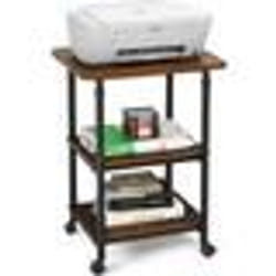 COSTWAY Support pour Imprimante à 3 Niveaux Pivotantes à 360 ° Mobile Hauteur Réglable Etagère de Rangement peu Encombrante