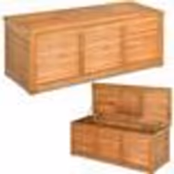 COSTWAY Banc de Jardin en Bois d’Acacia 2 en 1 Coffre de Rangement 120 x 45 x 45 cm Charge Max 150KG pour Terrasse Patio Cour