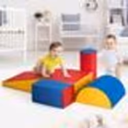 COSYWAY 5Pièces Modules de Motricité en Mousse Grands XL Blocs de Construction sur Logiciel avec Housse pour Enfant 9 mois à ...