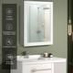COSTWAY Armoire Murale Salle de Bain avec Miroir Armoire à Pharmacie avec Etagère à Hauteur Réglable Gris 51 x 16 x 665 CM Blanc