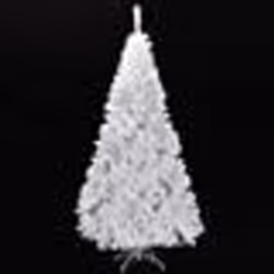 COSTWAY Sapin de Noël Artificiel 240 cm Aiguilles en PVC Arbre en Epicéa avec Support en Métal pour Maison Magasins Hôtels Bl ...
