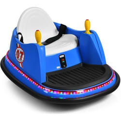 COSTWAY Auto Tamponneuse Électrique 360° 6V/4.5Ah pour Enfants 2-5 Ans Télécommande 24 G2 Moteurs Effet Sonore et Lumineux Bleu