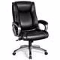 COSTWAY Fauteuil de Bureau Bascule à Roulettes avec Appui-tête Hauteur réglable Ergonomique Charge max. : 150 KG Noir