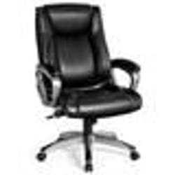 COSTWAY Fauteuil de Bureau Bascule à Roulettes avec Appui-tête Hauteur réglable Ergonomique Charge max. : 150 KG Noir
