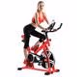 COSTWAY Vélo dExercice Intérieur avec Volant dInertie 8 KG Silencieux Bouilloire Porte-gobelet Ecran LCD Selle et Huidon