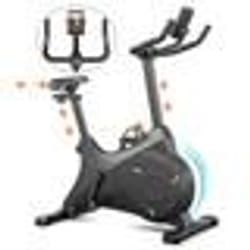 COSTWAY Vélo Magnétique Intérieur Résistance sans Limite avec Selle Réglable Ecran LCD Système par Courroie Volant dInertie 4 kg