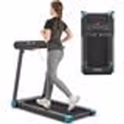 COSTWAY Tapis de Course Pliable APP Contrôle 096-12 km/h Bluetooth 12 Programmes Affichage LED et Support dAppareil Marine