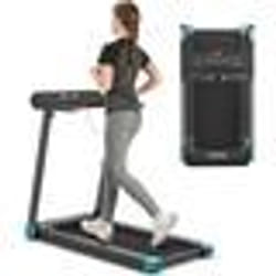 COSTWAY Tapis de Course Pliable APP Contrôle 096-12 km/h Bluetooth 12 Programmes Affichage LED et Support dAppareil Marine