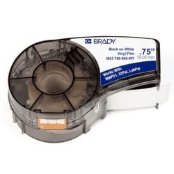 Brady M21-750-595-WT étiquette à imprimer Noir, Blanc Imprimante d'étiquette adhésive