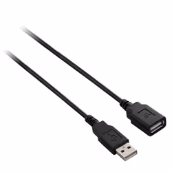 V7 Câble d'extension USB 2.0 A femelle vers USB 2.0 A mâle, noir 3m 10ft, 3 m, USB A, USB A, USB 2.0, Mâle/Femelle, Noir