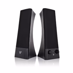 V7 Haut-parleurs Stéréo USB - Pour ordinateur portable et de bureau, 2.0 canaux, Avec fil, 10 W, 100 - 20000 Hz, 50000 Ohm, N ...