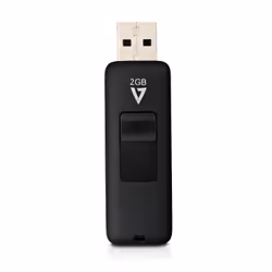 V7 VF22GAR-3E, 2 Go, USB Type-A, 2.0, 10 Mo/s, Slide, Noir