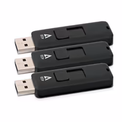 V7 VF24GAR-3PK-3E lecteur USB flash 4 Go USB Type-A 2.0 Noir