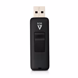 V7 VF28GAR-3E, 8 Go, USB Type-A, 2.0, 12 Mo/s, Slide, Noir