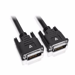 V7 Câble vidéo DVI-D mâle vers DVI-D mâle, noir 5m 16.4ft, 5 m, DVI-D, DVI-D, Mâle, Mâle, Noir