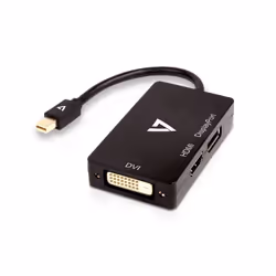 V7 Adaptateur Mini DisplayPort (m) vers DisplayPort, HDMI ou DVI (f), 0,1 m, Mini DisplayPort, DisplayPort / DVI / HDMI, Mâle ...