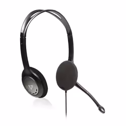 V7 HA202-2NP, Avec fil, Appels/Musique, 20 - 20000 Hz, 72 g, Casque, Noir