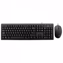 V7 Ensemble clavier filaire USB et souris avec adaptateur PS2 – Fr