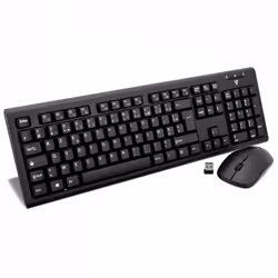 V7 Ensemble clavier et souris sans fil – FR, Noir