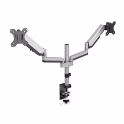 V7 Support de moniteur de réglage du double écran tactile, Pince, 8 kg, 43,2 cm (17"), 81,3 cm (32"), 100 x 100 mm, Argent