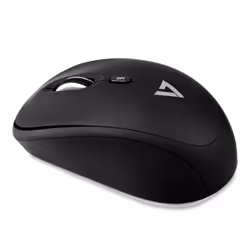 V7 Souris mobile optique sans fil – Noire, Ambidextre, Optique, RF sans fil, 1600 DPI, Noir