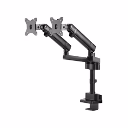 V7 Support double écrans Pro Touch Adjust, Pince/boulon, 16 kg, 43,2 cm (17"), 81,3 cm (32"), 100 x 100 mm, Noir