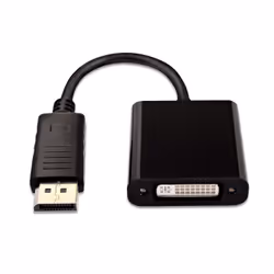 V7 Adaptateur vidéo DisplayPort mâle vers DVI-I actif, femelle, noir, 1920 x 1200 pixels, 1080p, Noir, RoHS