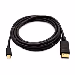 V7 Mini-DisplayPort (m) vers DisplayPort (m), 3 mètres, 10 pieds – Noir, 3 m, Mini DisplayPort, DisplayPort, Mâle, Mâle, Noir