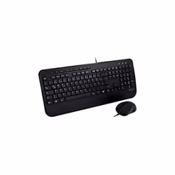 V7 Clavier USB grande taille avec repose-mains et souris ambidextre - DE, Avec fil, USB, Clavier à membrane, QWERTZ, Noir, So ...