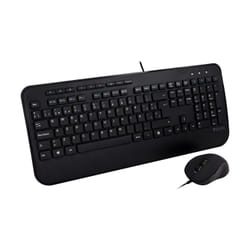 V7 Clavier USB grande taille avec repose-mains et souris ambidextre - ES