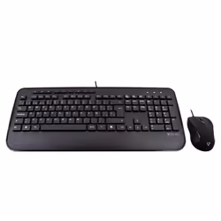 V7 Clavier USB grande taille avec repose-mains et souris ambidextre - ES