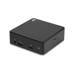 V7 Station d’accueil USB-C universelle avec double port HDMI, ensemble prises audio 3,5 mm, Gigabit Ethernet, 3 ports USB 3.1 et puissance en sortie 85 W