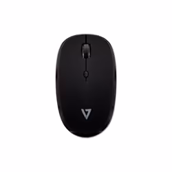 V7 MW550BT - Souris Bluetooth silencieuse à 4 boutons avec réglage du DPI – Noire, Ambidextre, Bluetooth, 1600 DPI, Noir