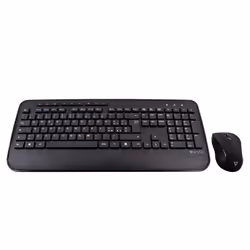 V7 Clavier QWERTY italien complet avec repose-mains CKW300IT – Noir