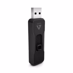 V7 Clé USB 3.1 128 Go – Avec connecteur USB rétractable, 128 Go, USB Type-A, 3.2 Gen 1 (3.1 Gen 1), 120 Mo/s, Slide, Noir