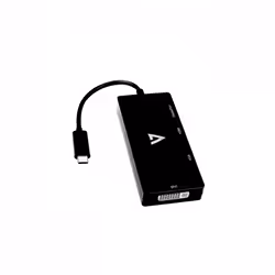 V7 V7UC-DPHDVGADVI-BLK, USB Type-C, Sortie DVI, Sortie HDMI, Sortie de DisplayPorts, 3840 x 2160 pixels